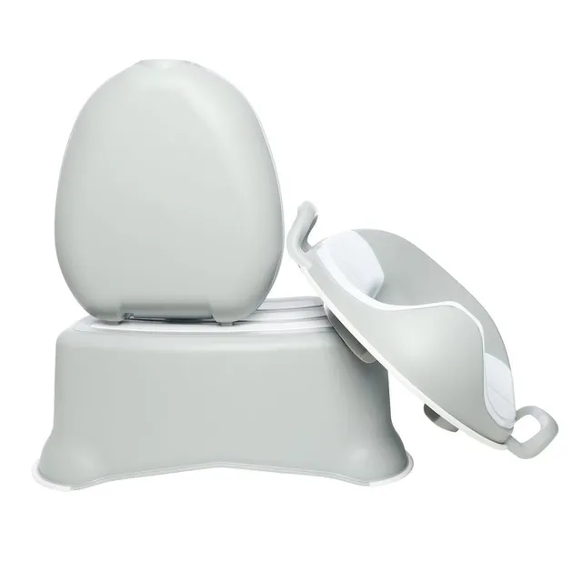 My Carry Potty Pearl Grey Bundle Töpfchen Set mit Sitz Hocker