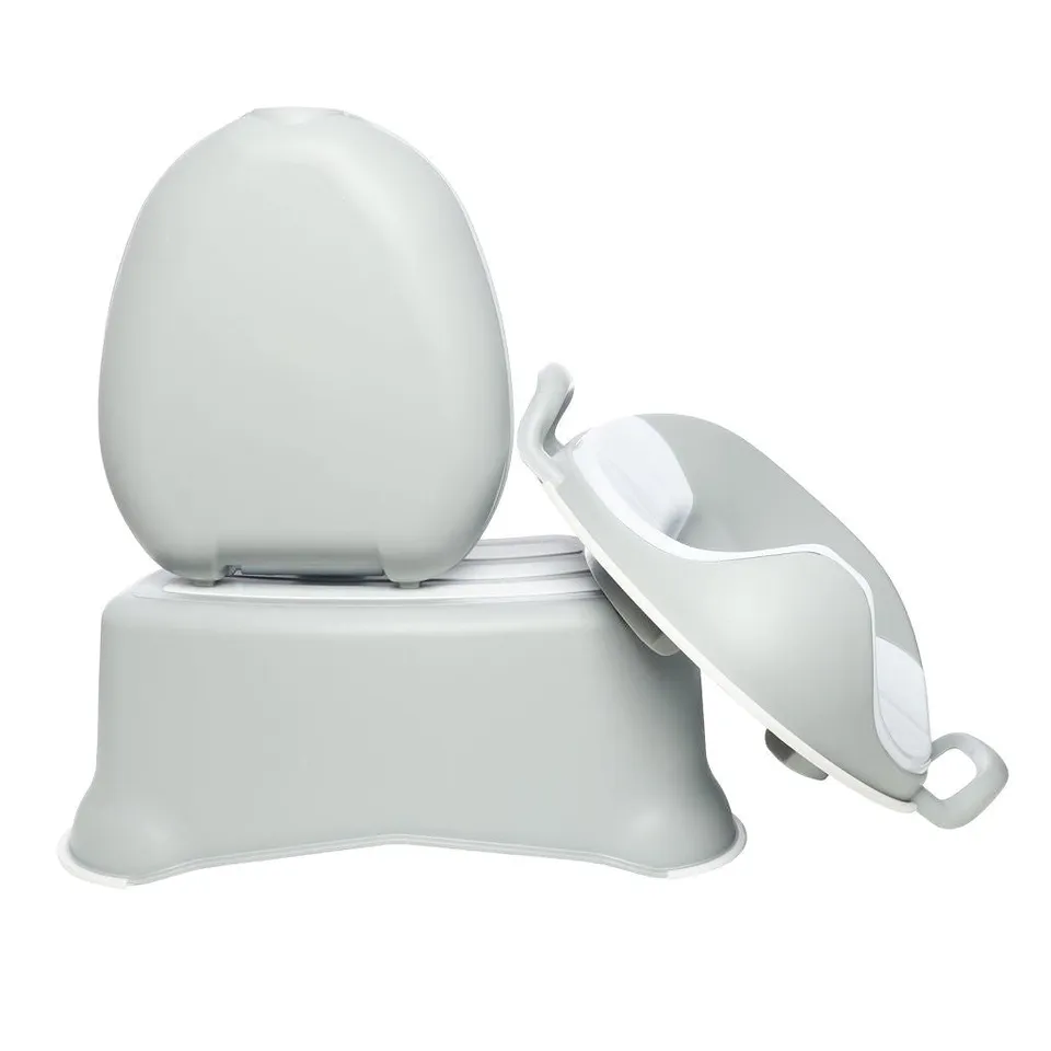 My Carry Potty Pearl Grey Bundle Töpfchen Set mit Sitz Hocker