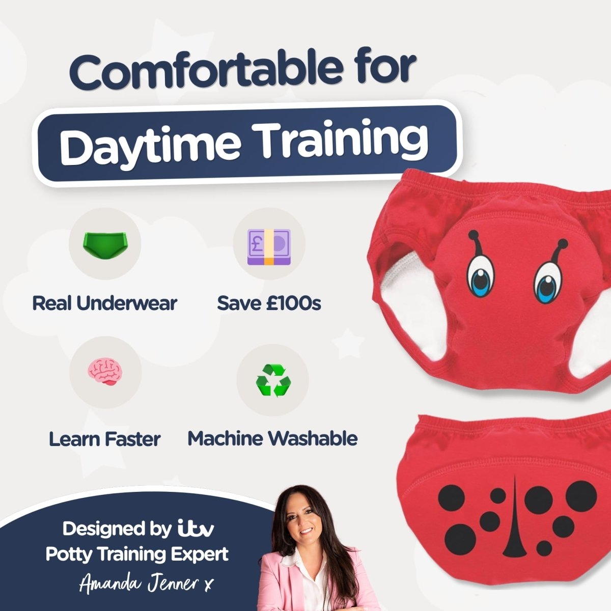 My Little Training Pants Ladybird Trainingshosen 3er 2-3 J