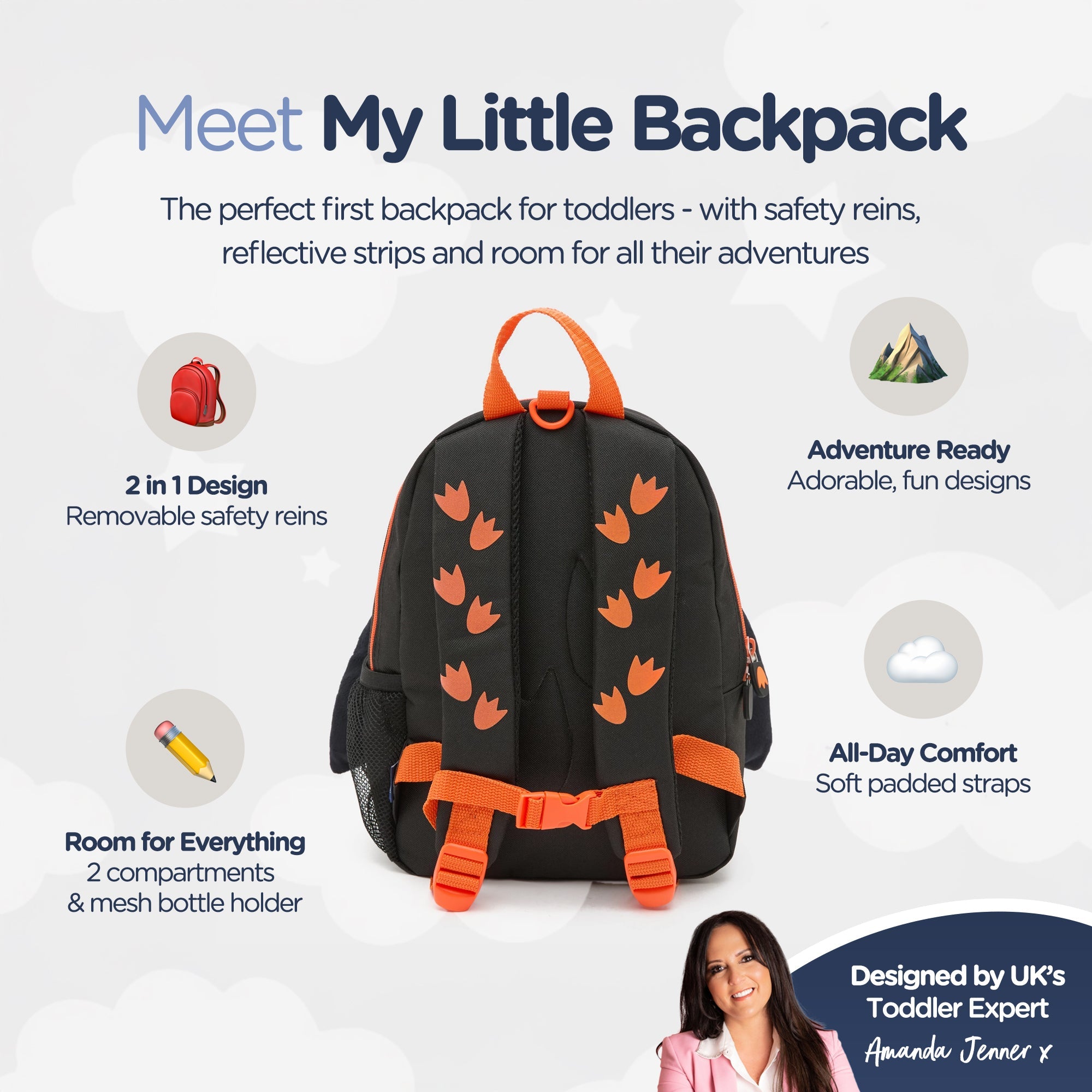 My Carry Potty My Little Backpack Kinderrucksack Pinguin mit Sicherheitsleine