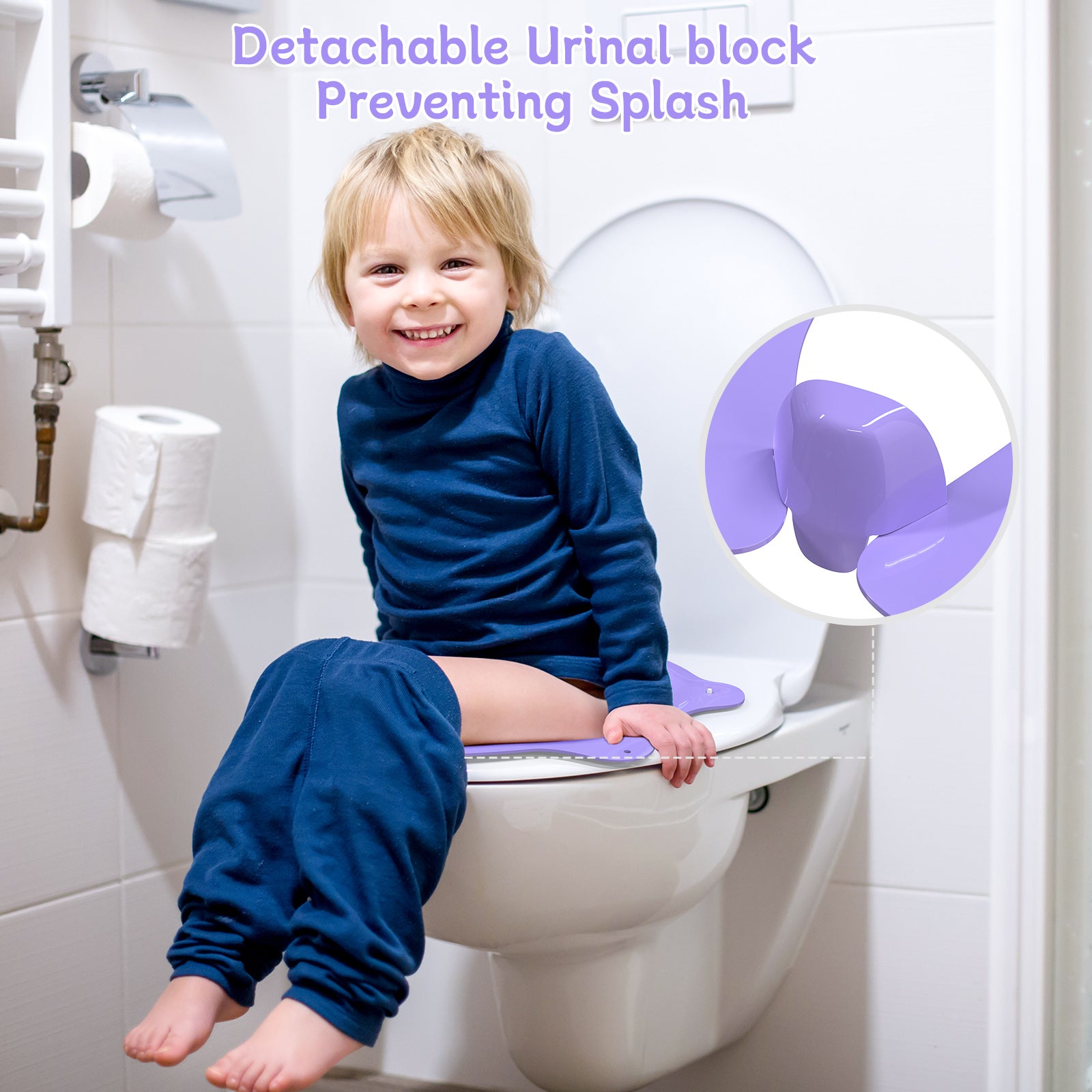 SKYROKU Folding Travel Potty Seat Toilettensitz Lila