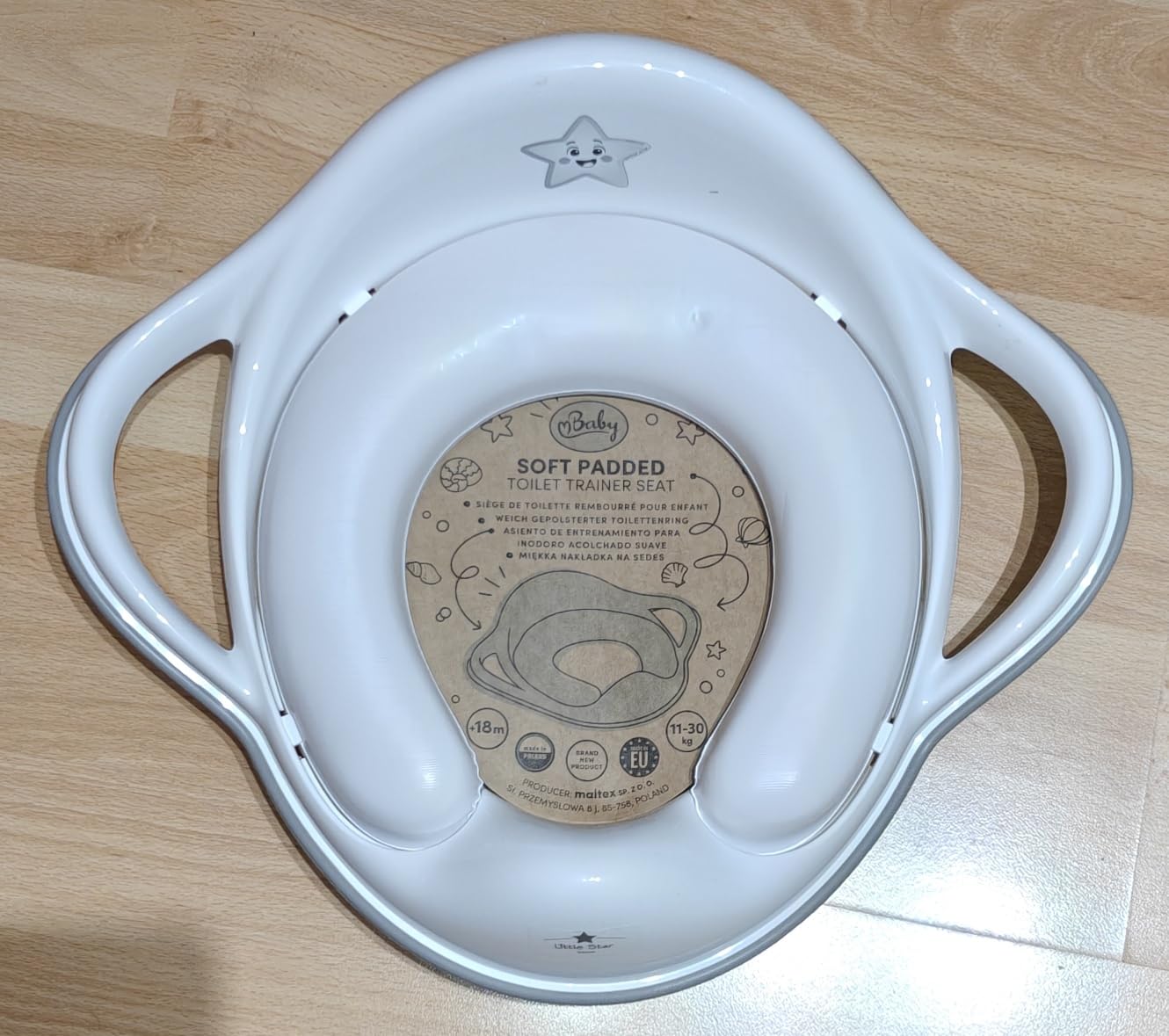 Little Star Gepolsterter Toilettensitz mit Griffen ab 2 J.