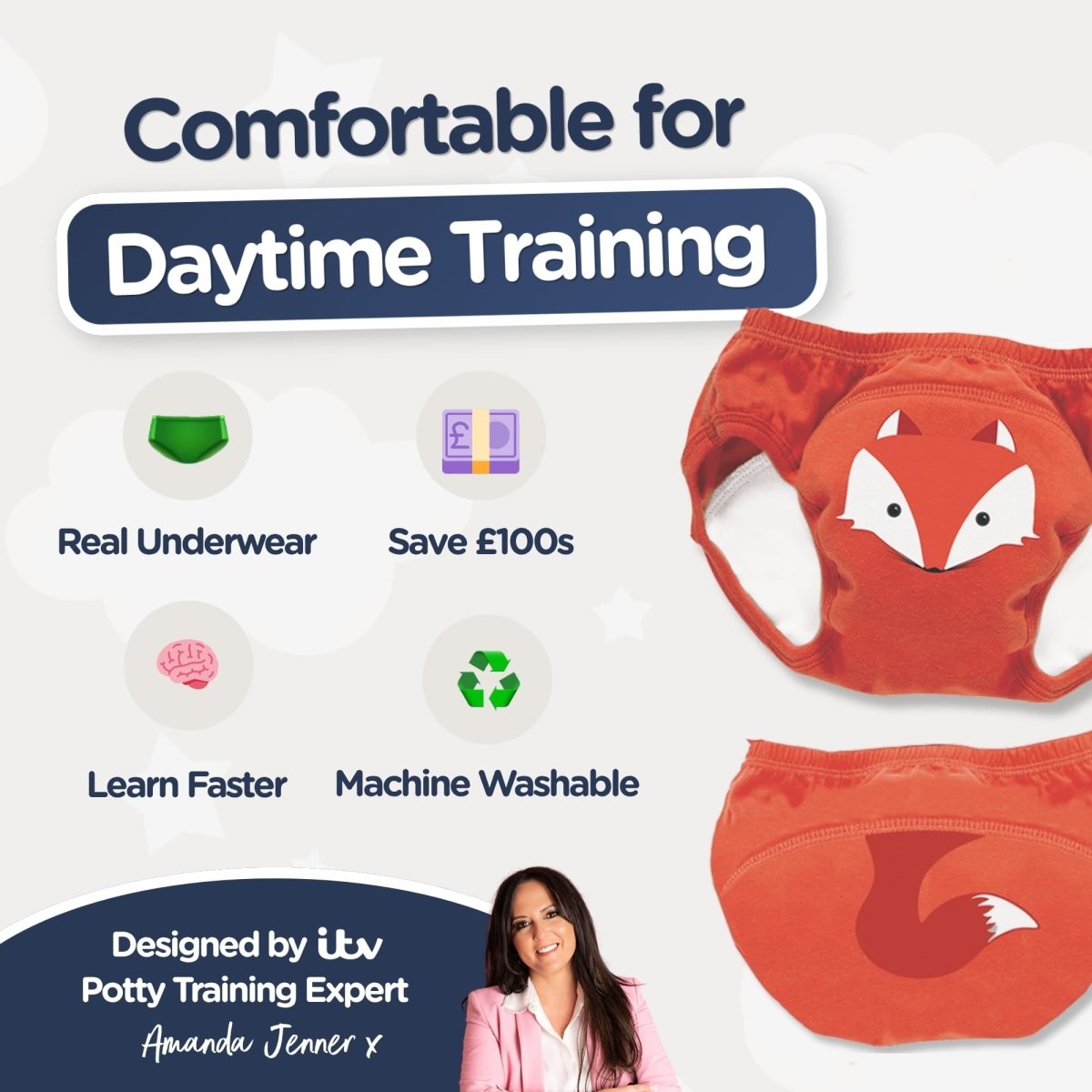 My Carry Potty Fox Trainingshose 3er-Pack 2-3 Jahre Baumwolle