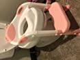 SKYROKU 8838 Toilettensitz mit Treppe Pink rutschfest