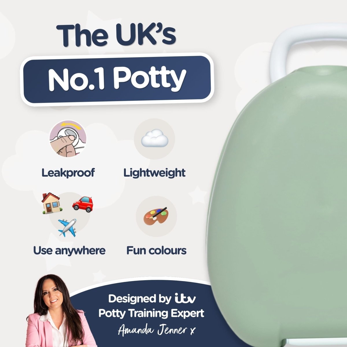 My Carry Potty Töpfchen salbeigrün auslaufsicher