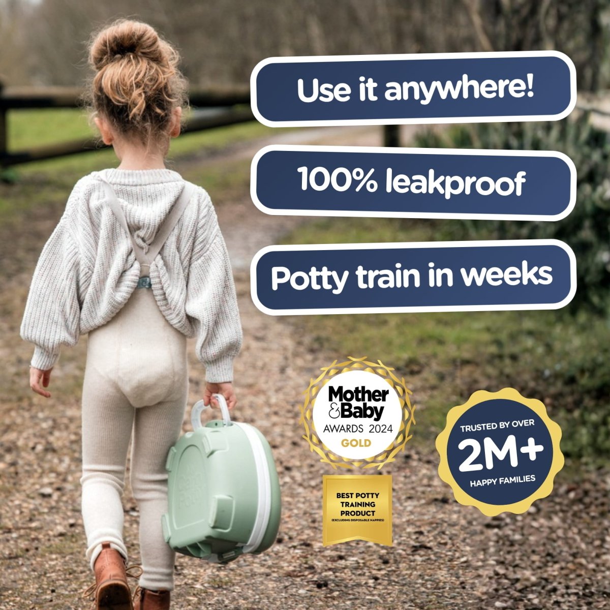 My Carry Potty Töpfchen salbeigrün auslaufsicher