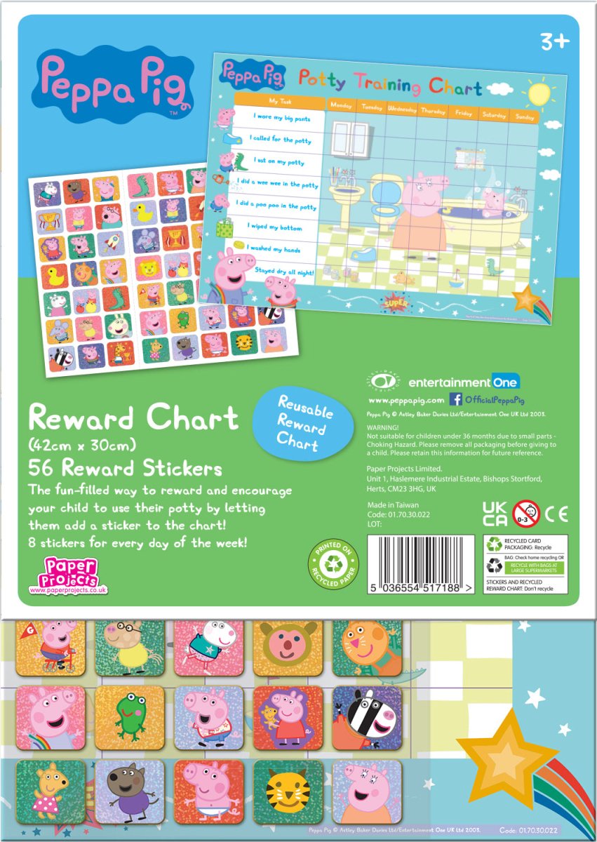 My Carry Potty Peppa Pig Belohnungstafel Töpfchentraining A3