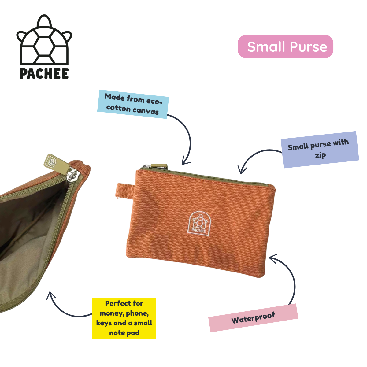 KIDDIWHIZZ Whizzer x Pachee Geldbörse Canvas Stone Reißverschluss
