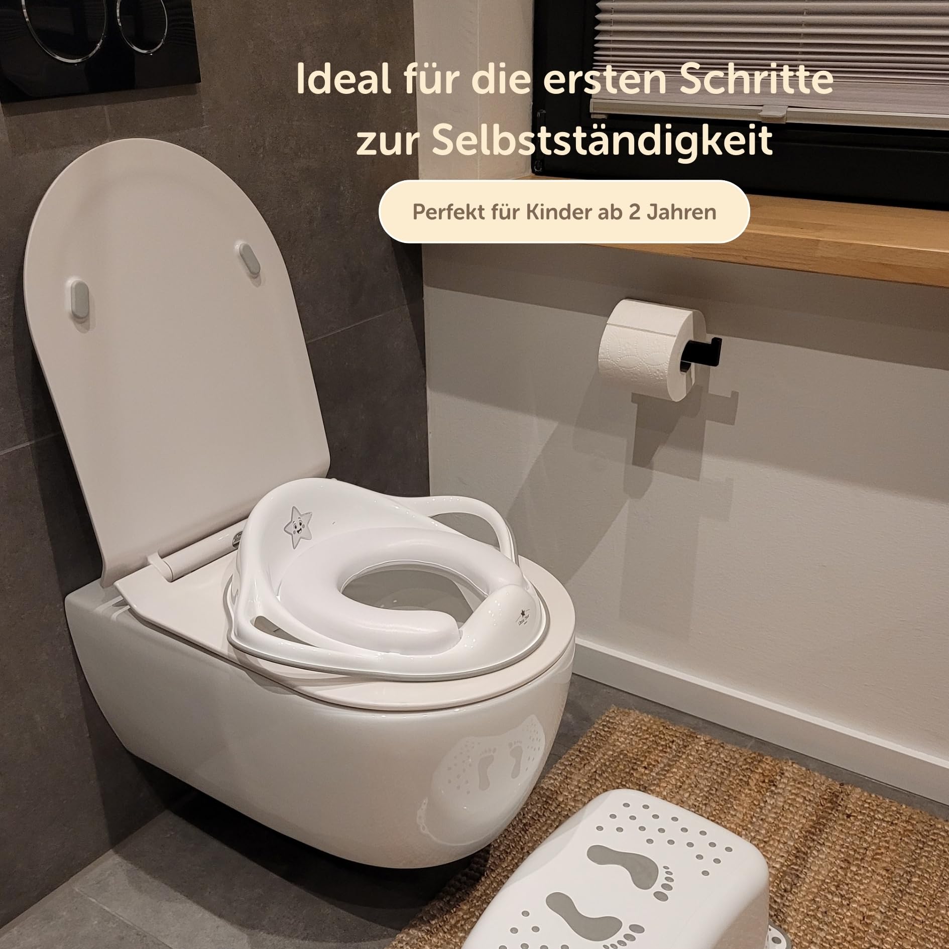 Little Star Gepolsterter Toilettensitz mit Griffen ab 2 J.