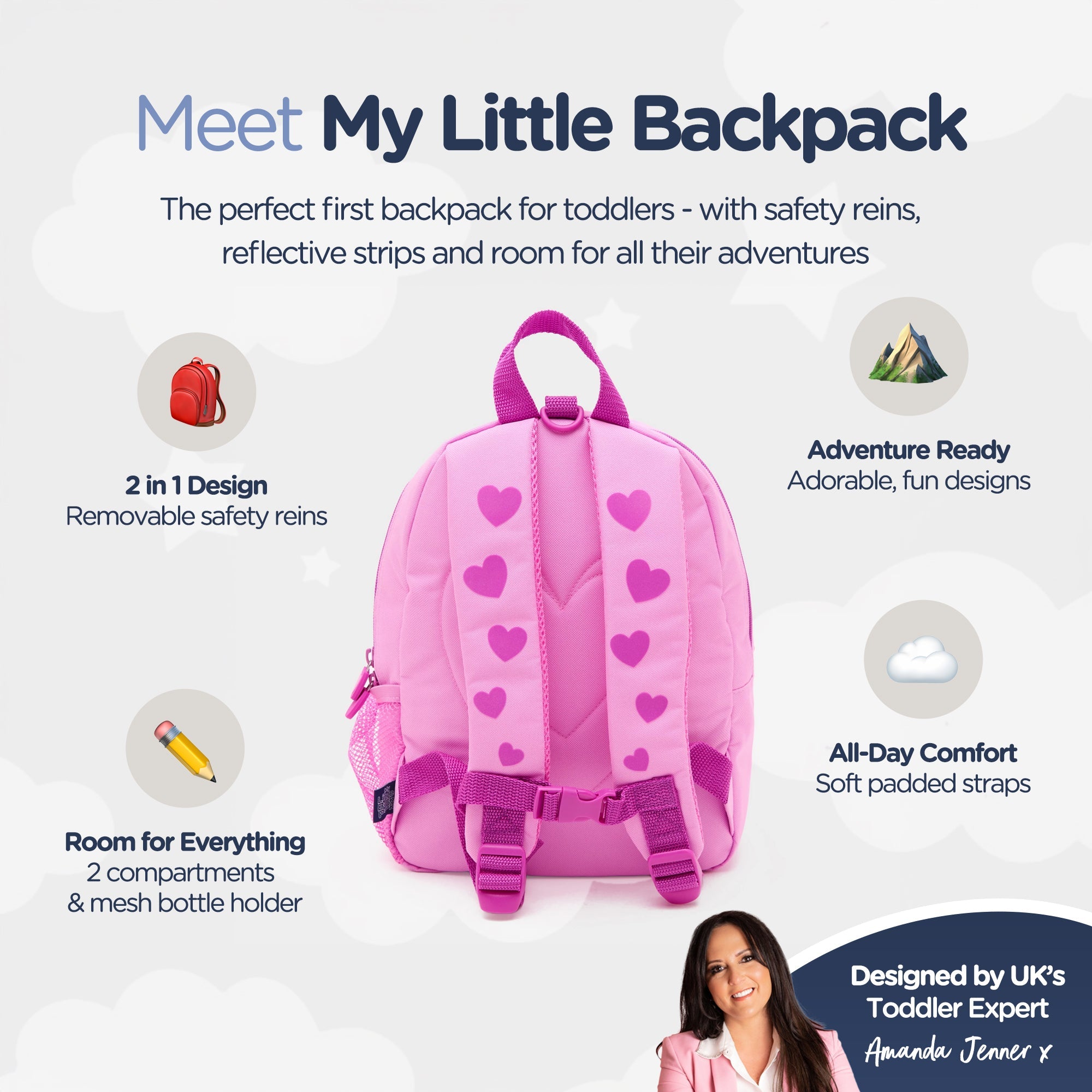 My Carry Potty Travel Dragon Rucksack Kinderrucksack mit Leine