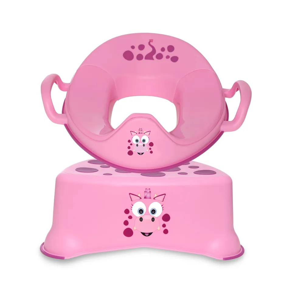 My Carry Potty My Little Trainer Seat Drache Toilettensitz mit Treppe Pink