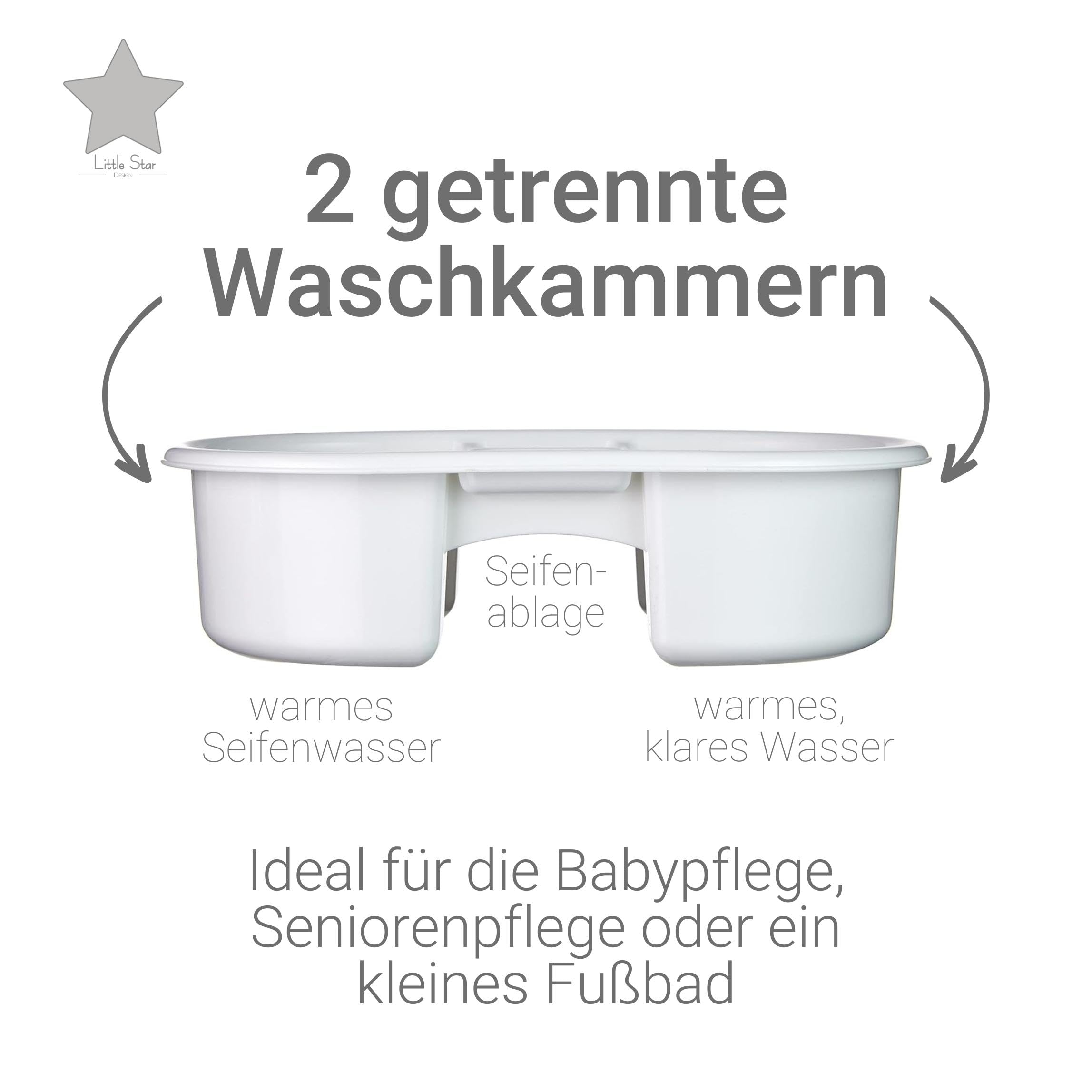 Strata Universal Waschschüssel 4 Liter mit 2 Kammern