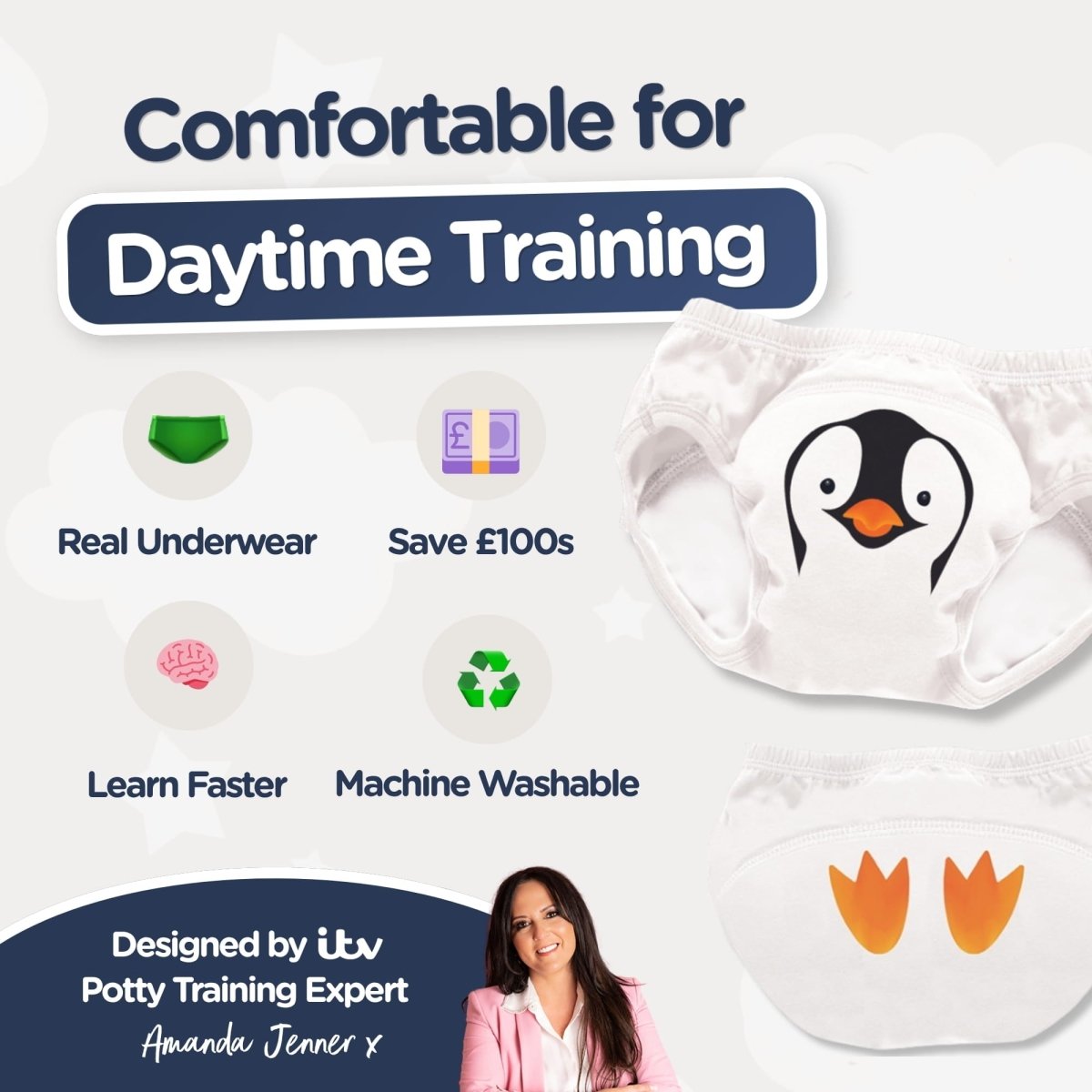 My Carry Potty Pinguin Trainingshose 3er Pack 2-3 Jahre Baumwolle
