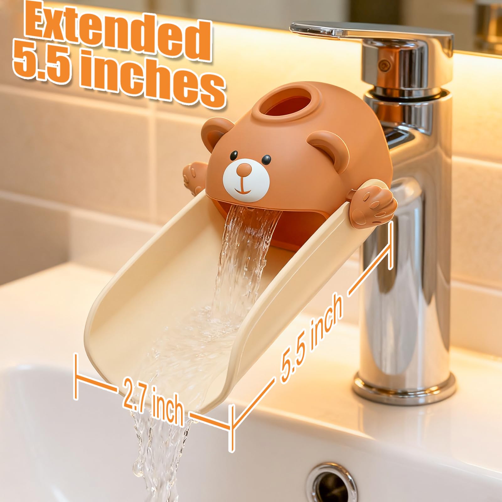 SKYROKU Bear Faucet Extender Wasserhahnverlängerung Bär Silikon
