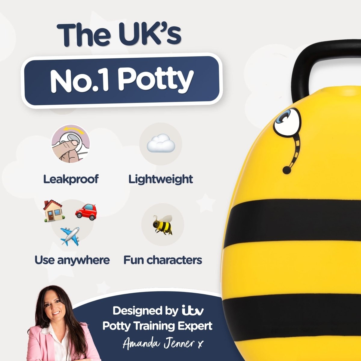 My Carry Potty Bumblebee Reisetöpfchen auslaufsicher