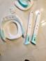 SKYROKU 8838 Toilettensitz mit Treppe Blau rutschfest