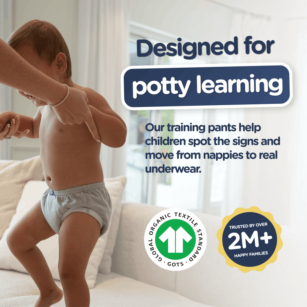 My Carry Potty Training Pants Pearl Grey Bio 3er-Pack 18-24 Monate