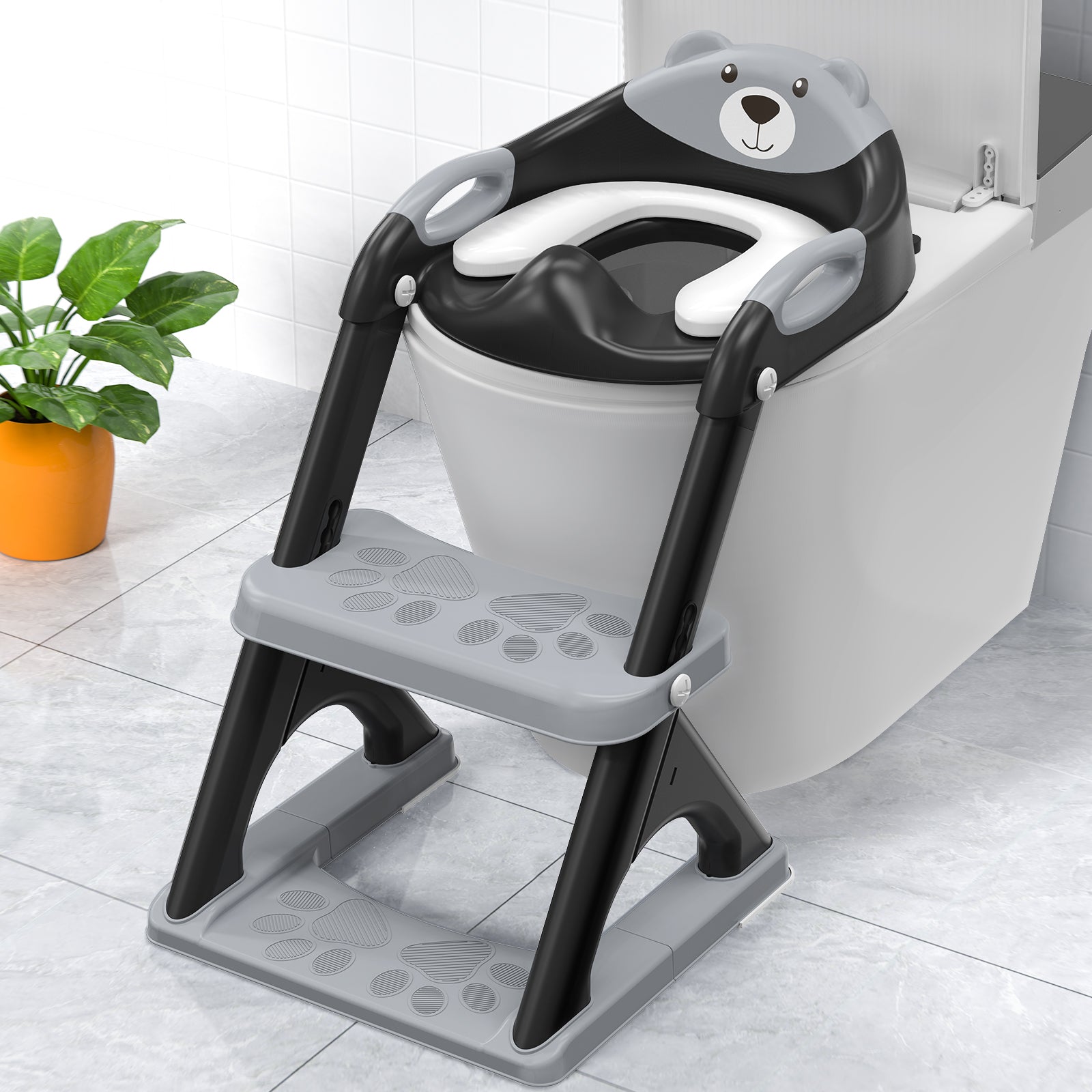 SKYROKU 8899 Model Toilettensitz mit Treppe verstellbar