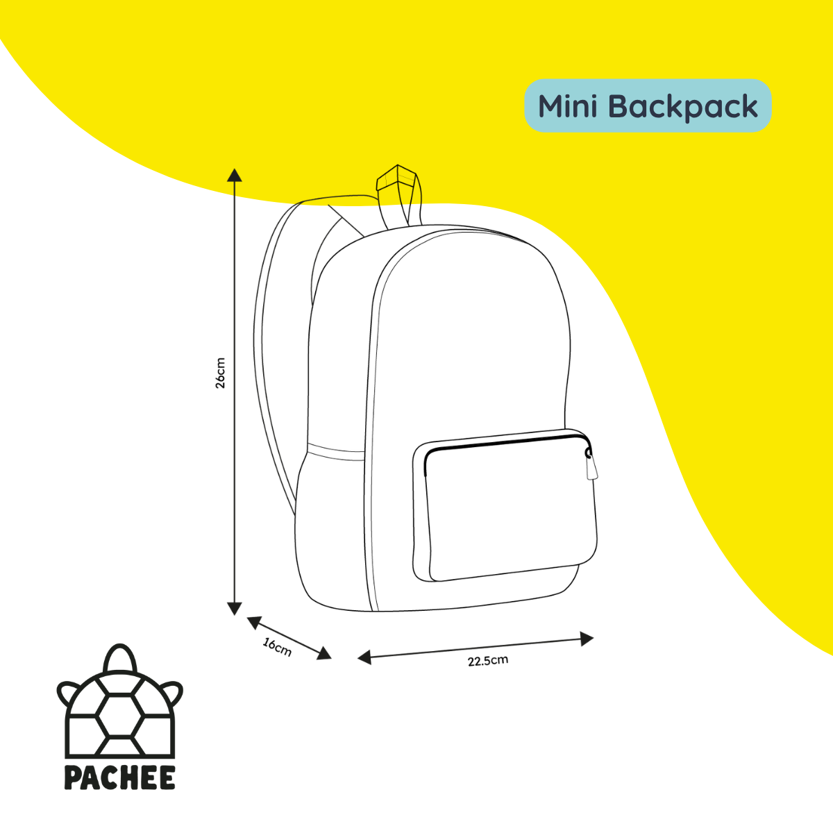 Kiddiwizz Whizzer x Pachee Mini Rucksack Stone wasserfest