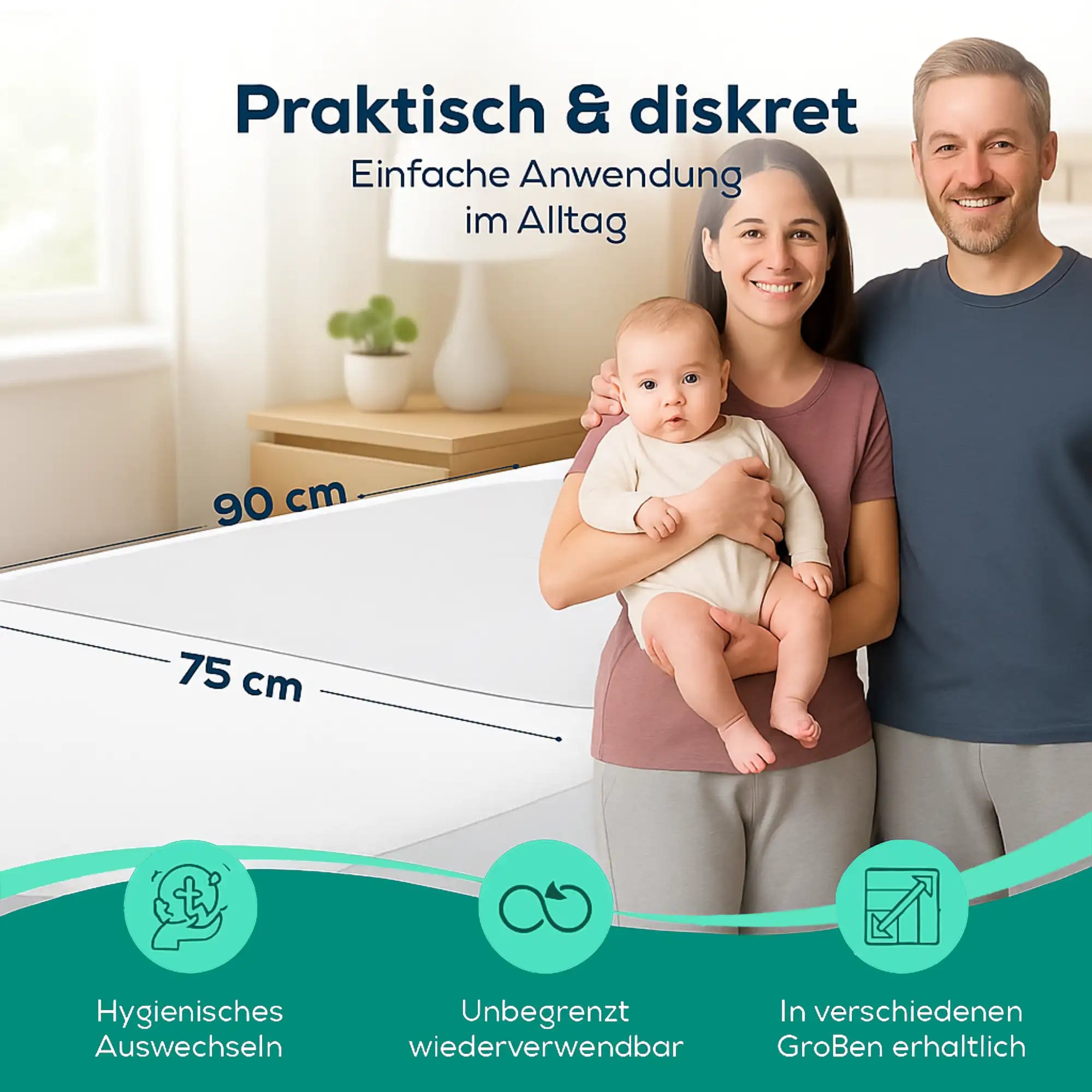 Easypisi Töpfchen Abhaltetöpfchen Türkis mit Unterlage
