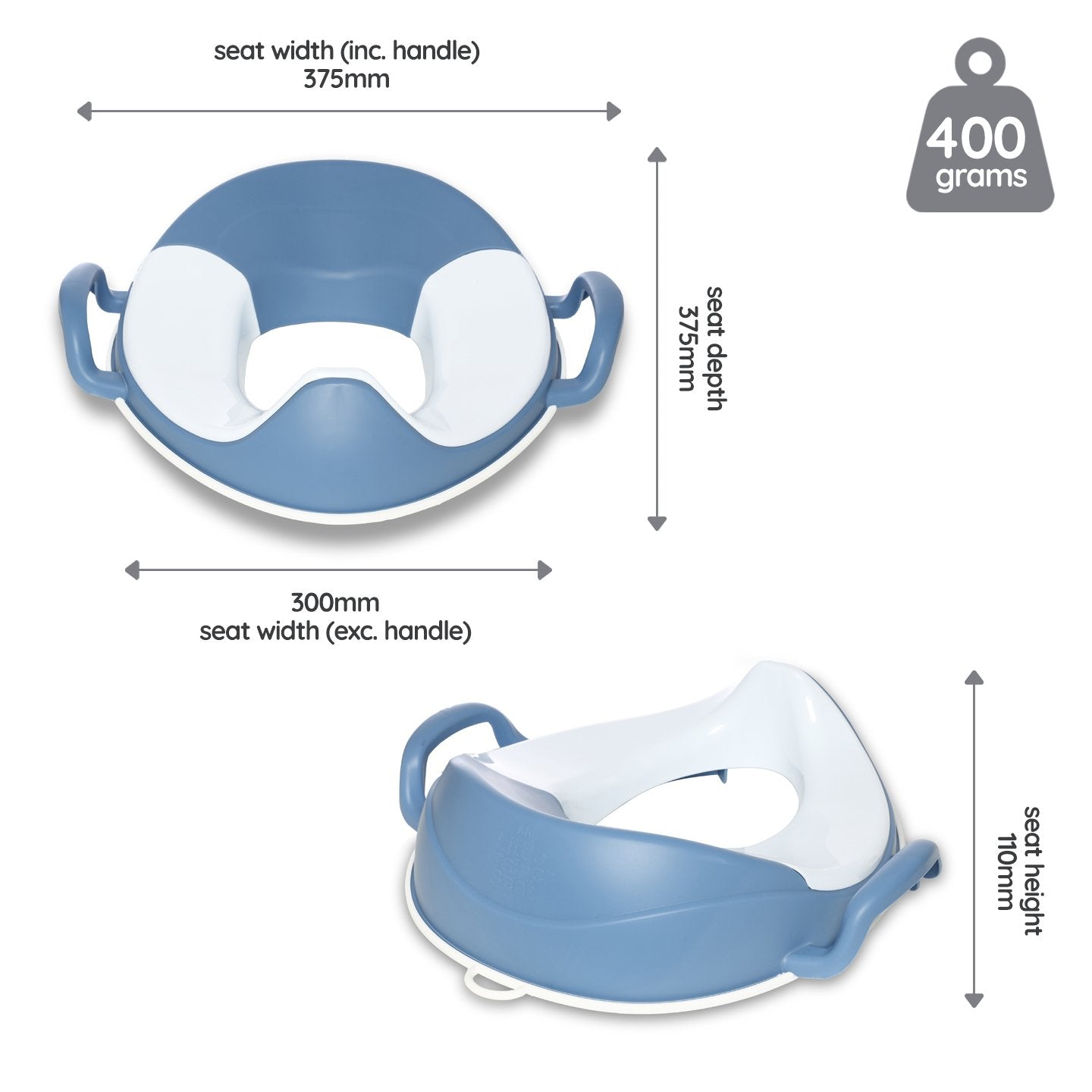 My Carry Potty Ocean Blue Toilettensitz rutschfest Standardtoilette