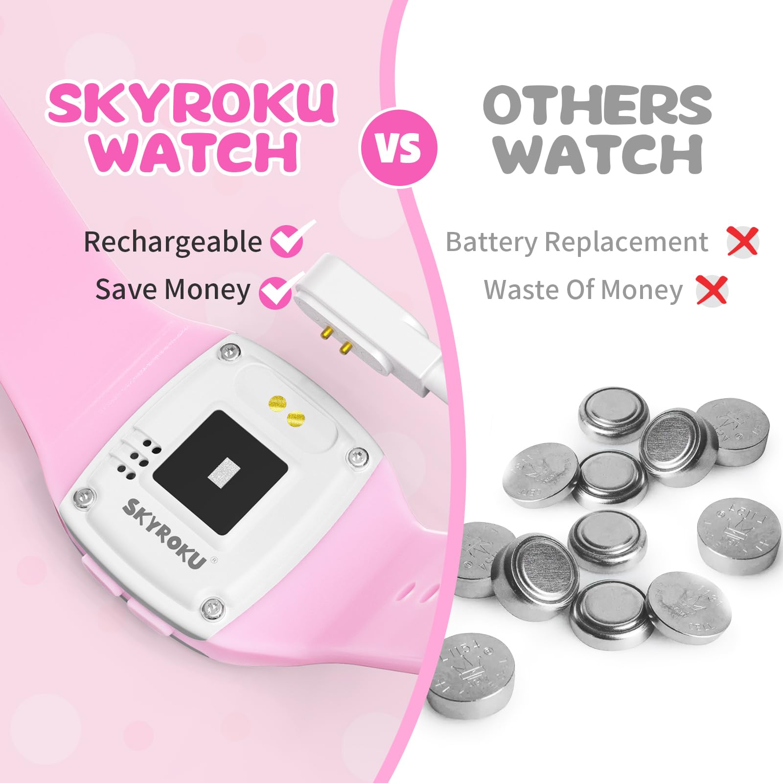 SKYROKU Potty Watch Töpfchenuhr Mädchen mit Musik