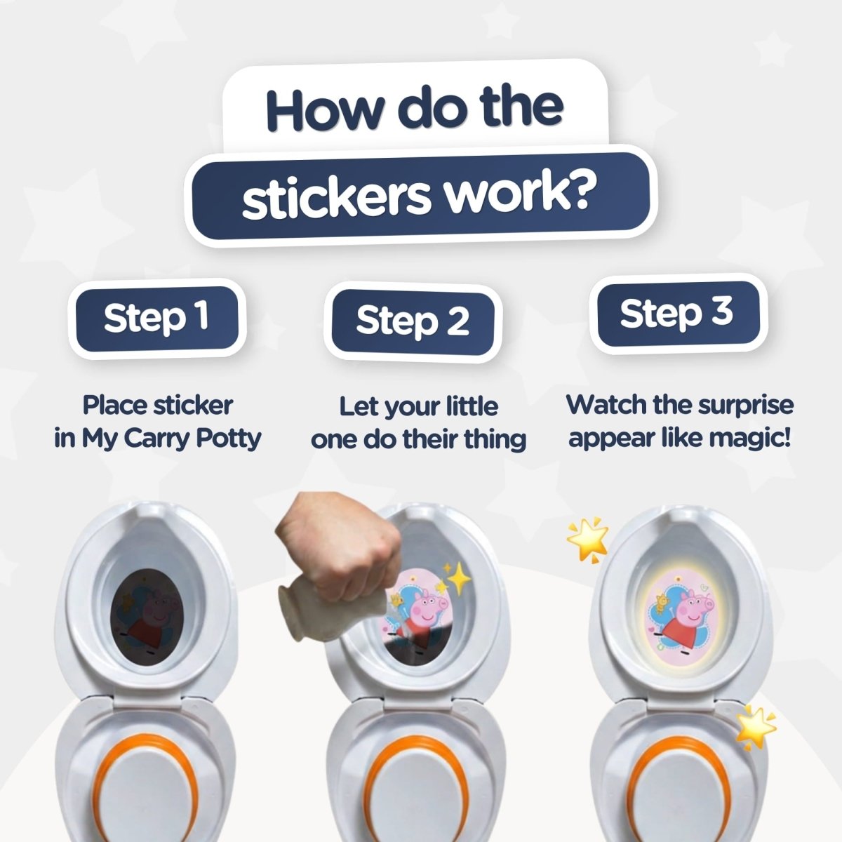 My Carry Potty Peppa Pig Magic Potty Sticker 5er-Pack wärmeaktiv
