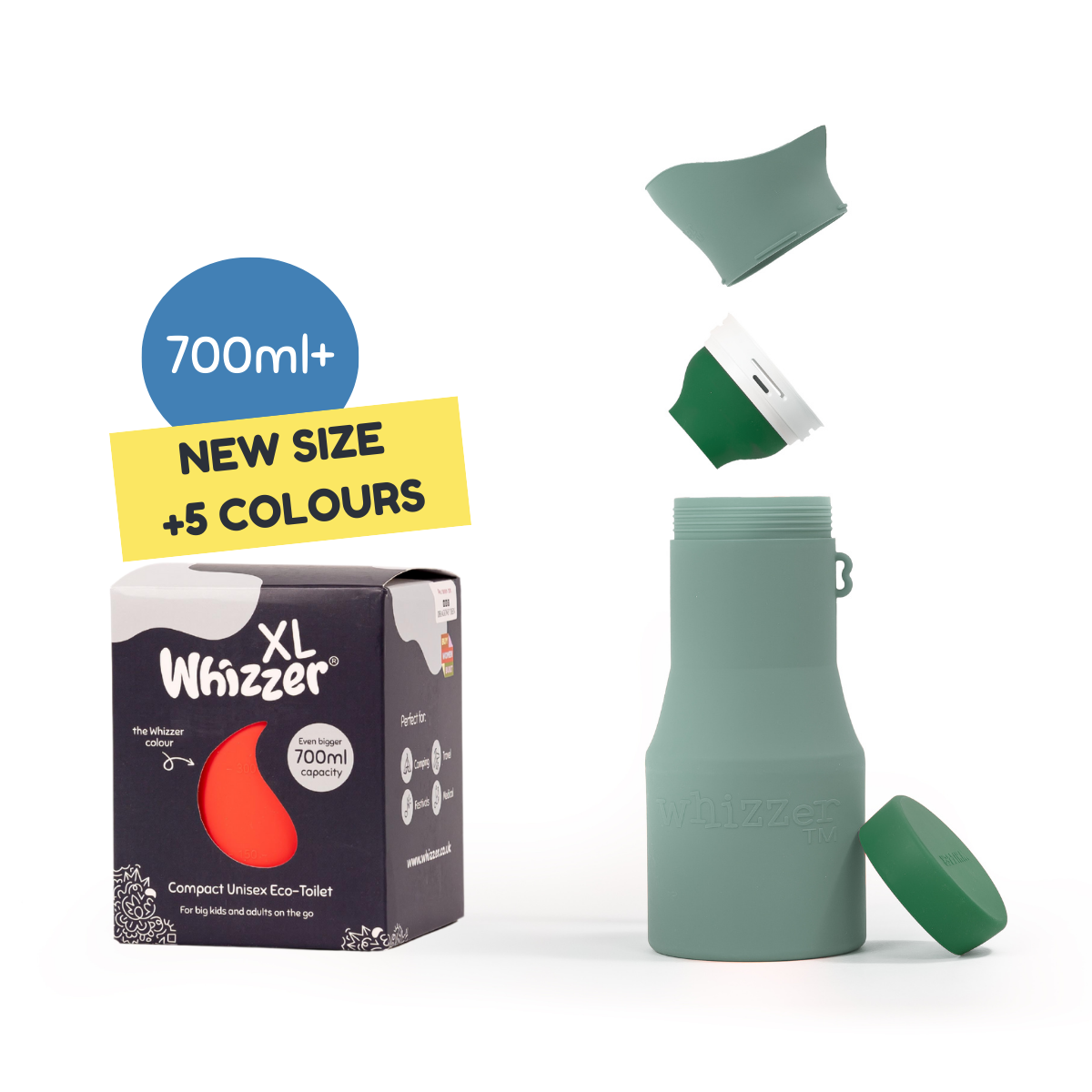 Kiddiwhizz XL Whizzer Adult Eco-Toilette Reiseurinal Rot 700ml