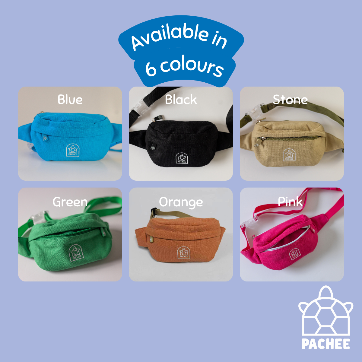 KIDDIWHIZZ Whizzer x Pachee Bauchtasche Canvas Stone verstellbar