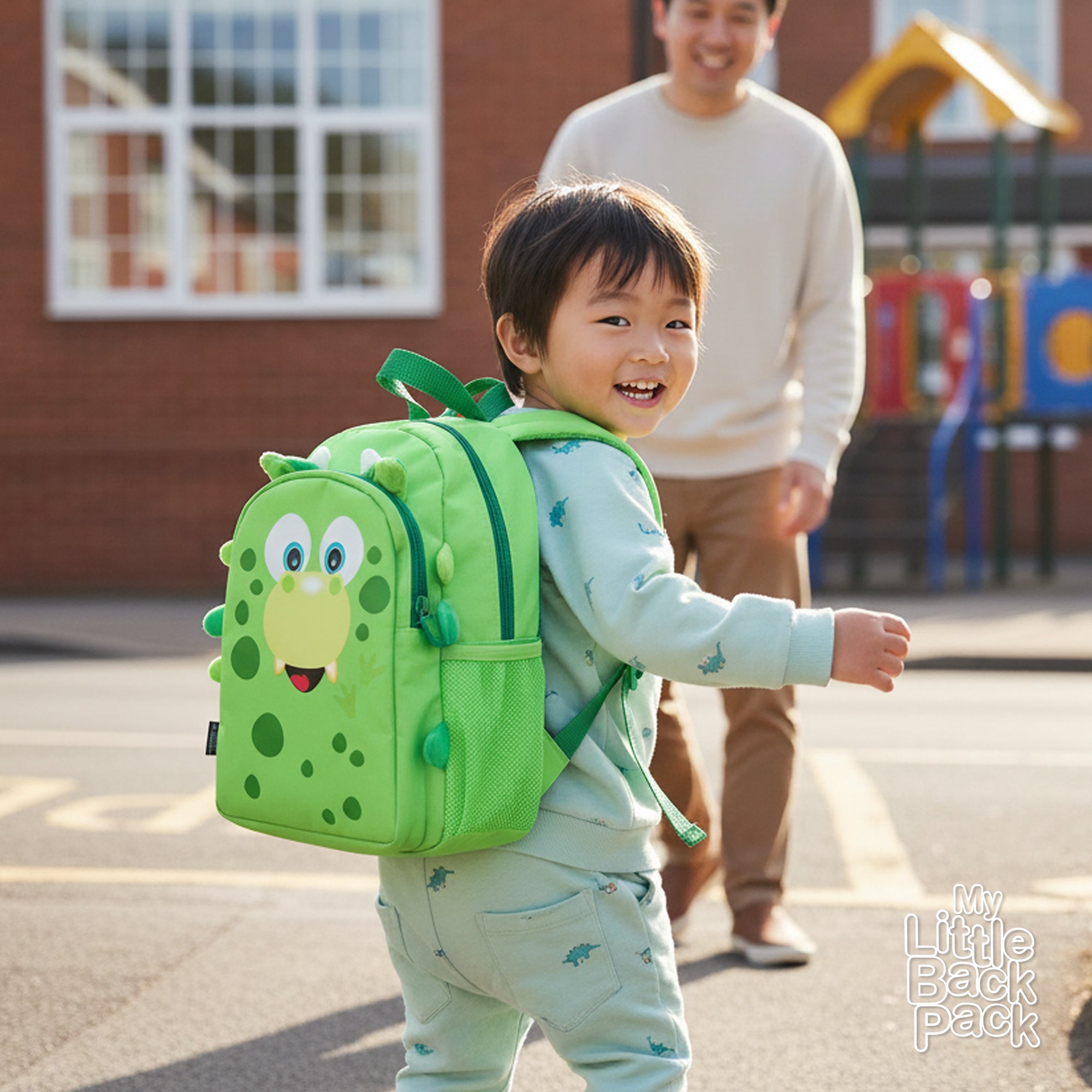 My Carry Potty Travel Rucksack Dinosaurier mit Sicherheitsleine