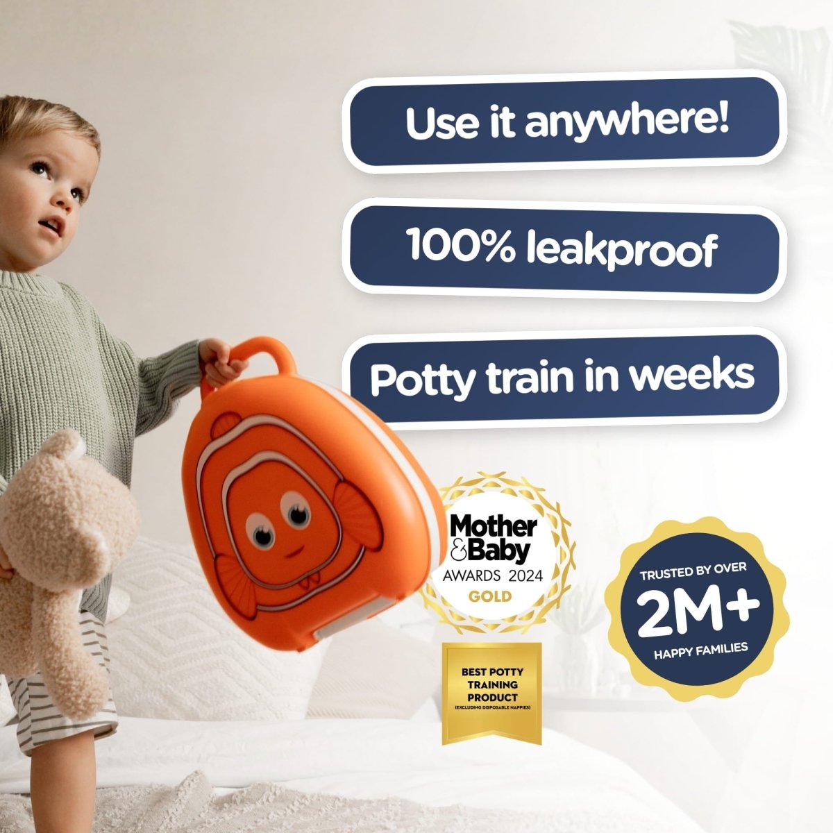 My Carry Potty Clownfisch Reisetöpfchen mit Deckel auslaufsicher