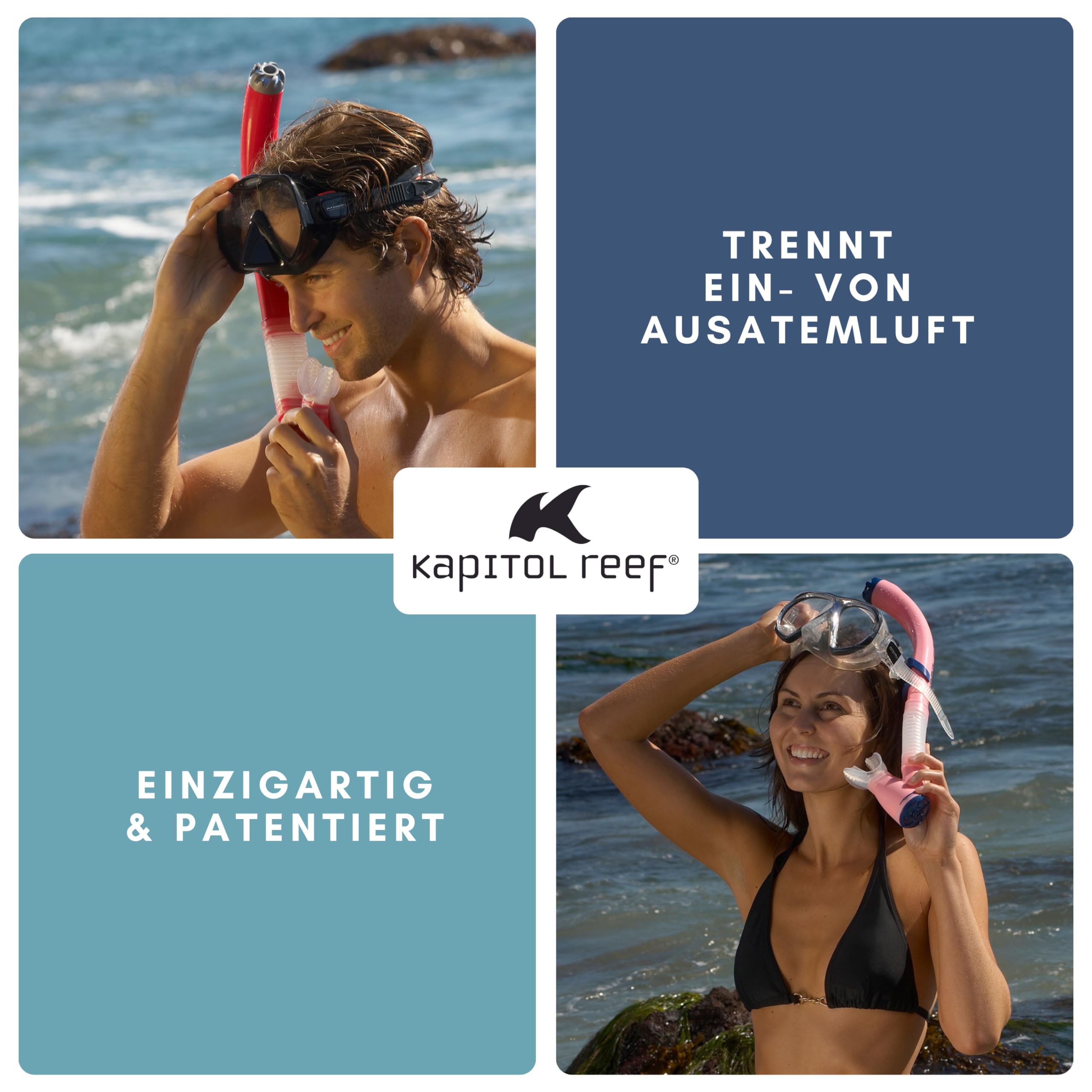 Kapitol Reef Profi Schnorchel Deep Blue Ventil Silikon
