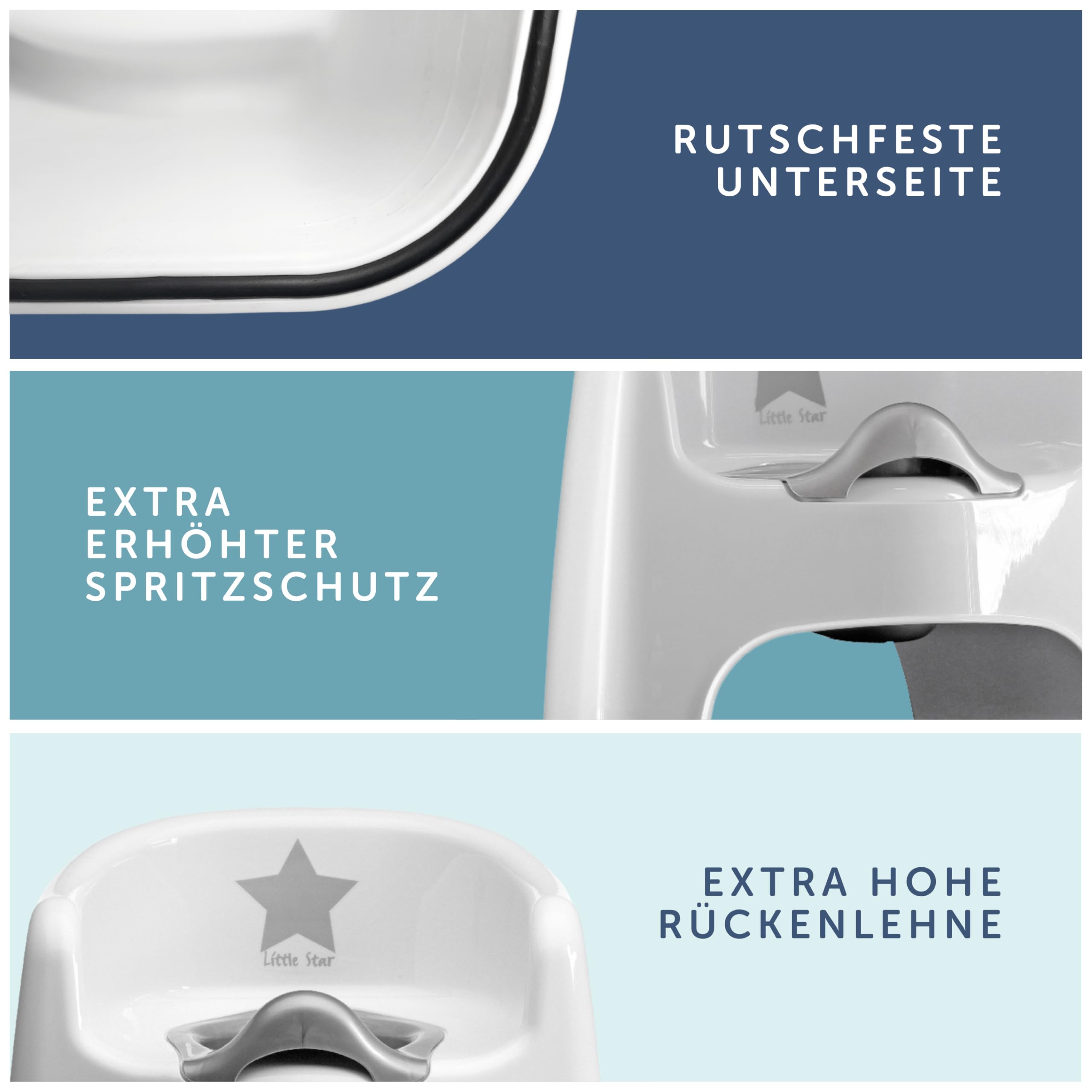 Little Star Topfstuhl Töpfchen mit Spritzschutz Einsatz