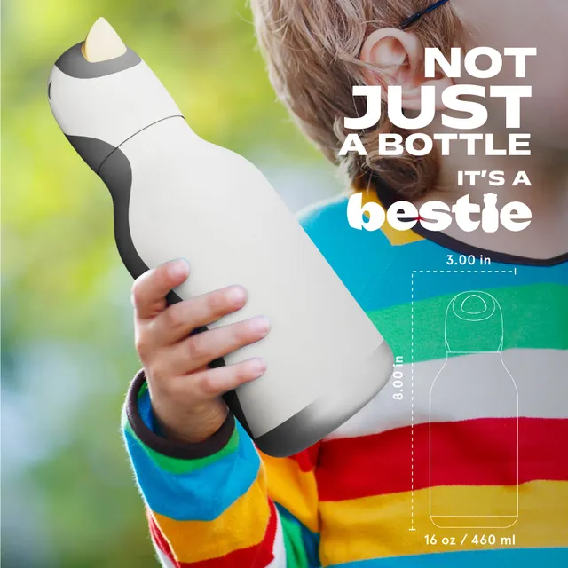 Asobu Bestie Bottle Arlo Trinkflasche Pinguin 475 ml Edelstahl