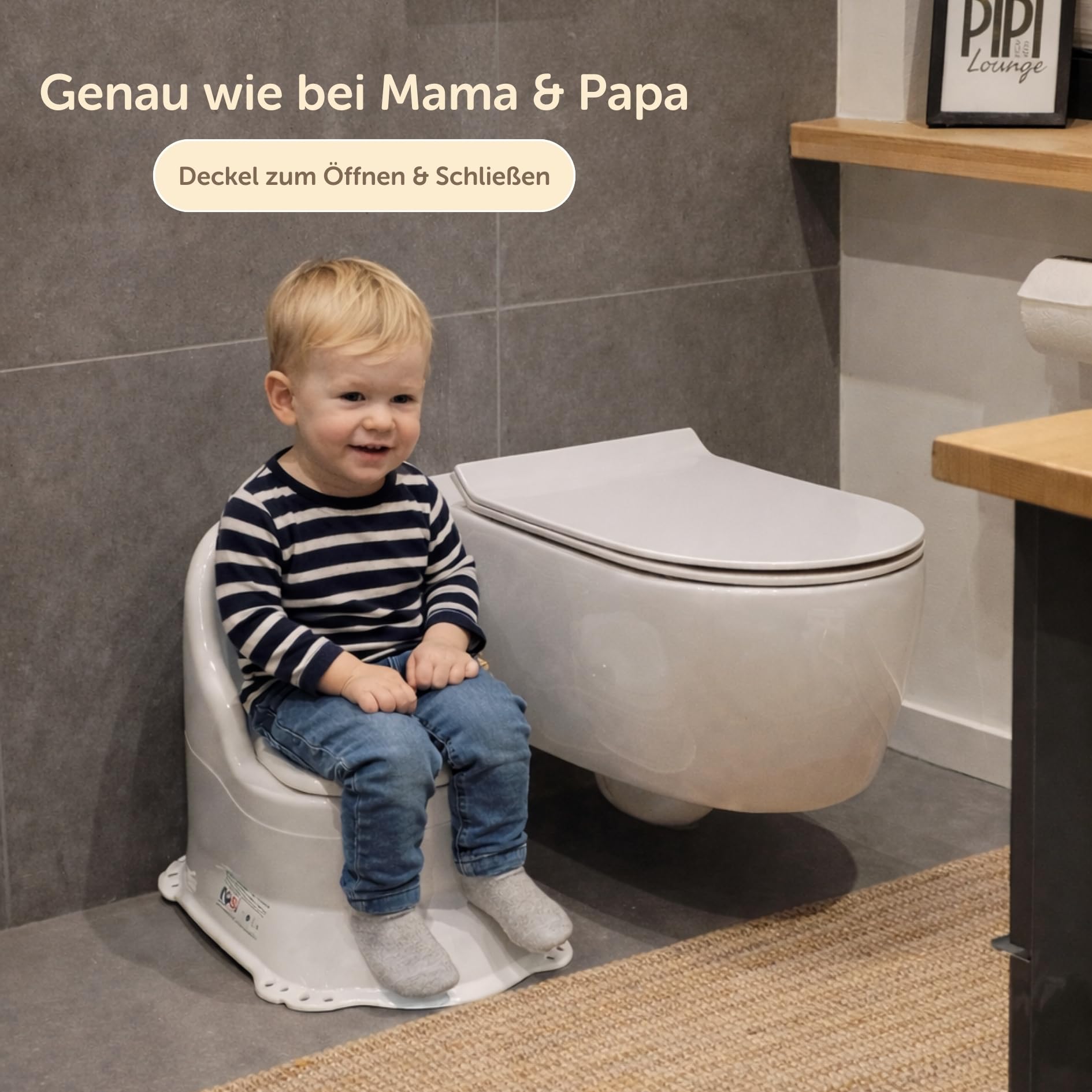 Little Star Kindertoilette Töpfchen Weiß Rückenlehne 30 kg