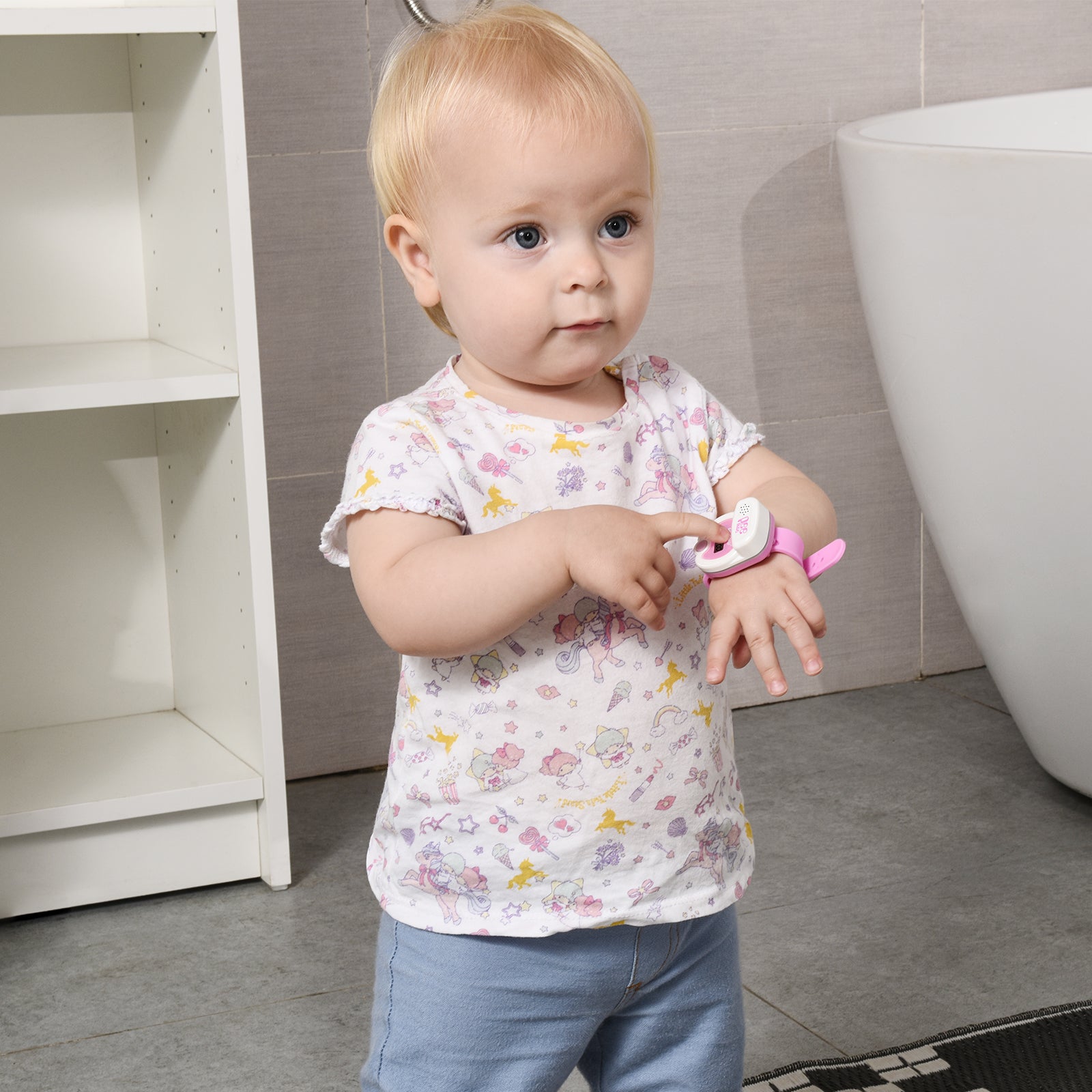 SKYROKU Potty Watch Töpfchentraining-Uhr Pink wasserdicht