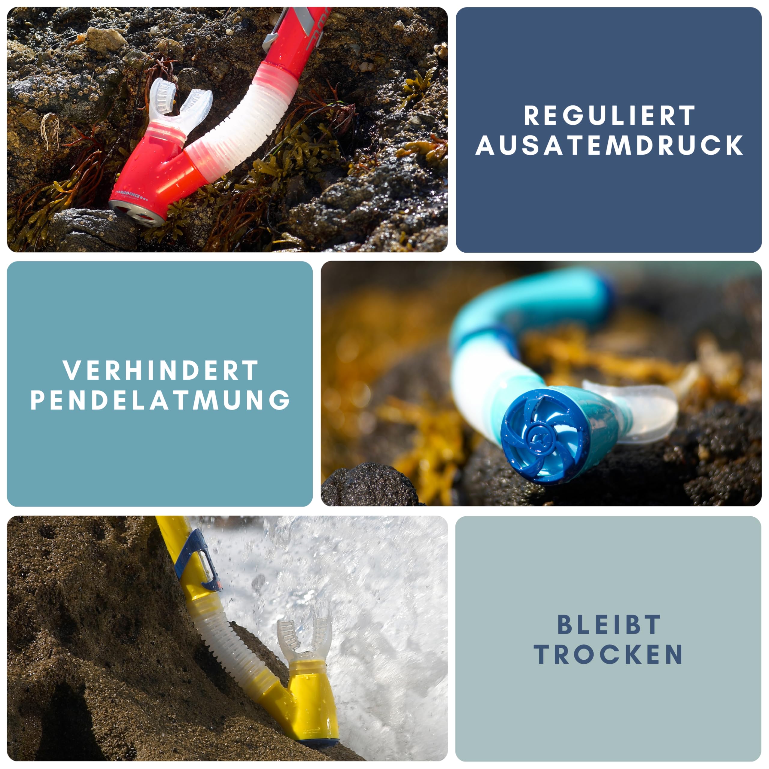 Kapitol Reef Profi Schnorchel Deep Blue Ventil Silikon