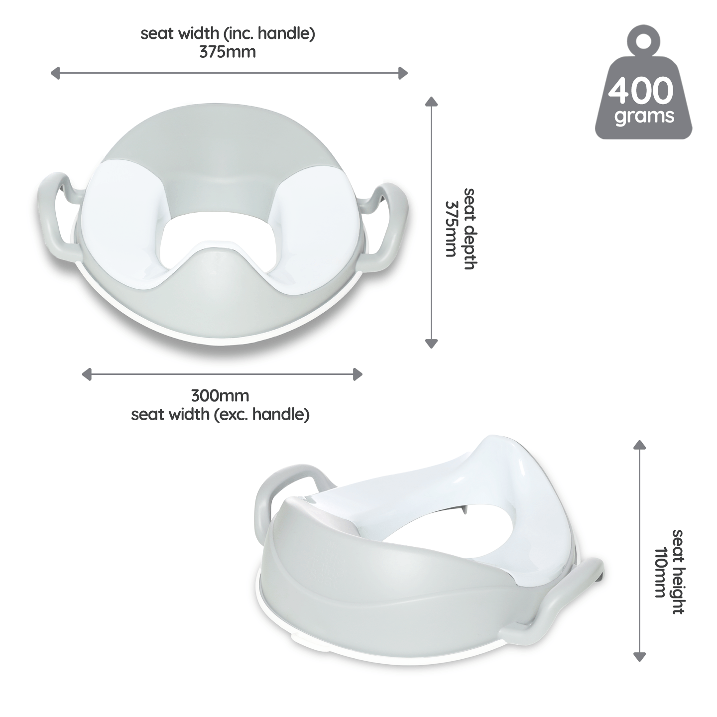 My Carry Potty Bundles Ultimate Pearl Grey Töpfchen-Set 5-teilig
