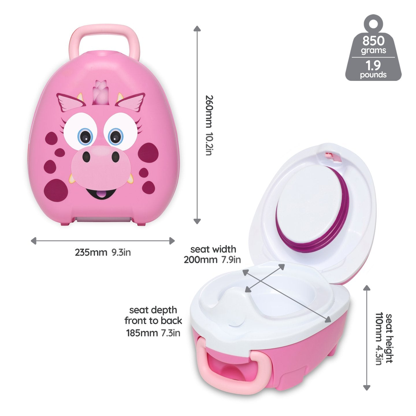 My Carry Potty Bundles Dragon Töpfchen Set 2-3 Jahre mit Hosen