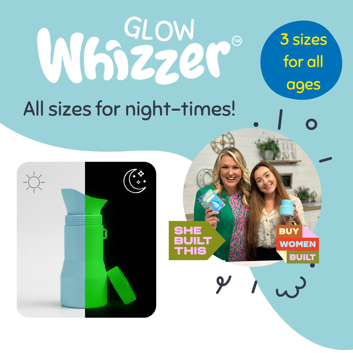 Kiddiwhizz GloWhizzer Reiseurinal Kids 250ml nachtleuchtend