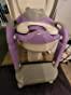 SKYROKU 8838 Toilettensitz mit Treppe Grau-Lila rutschfest