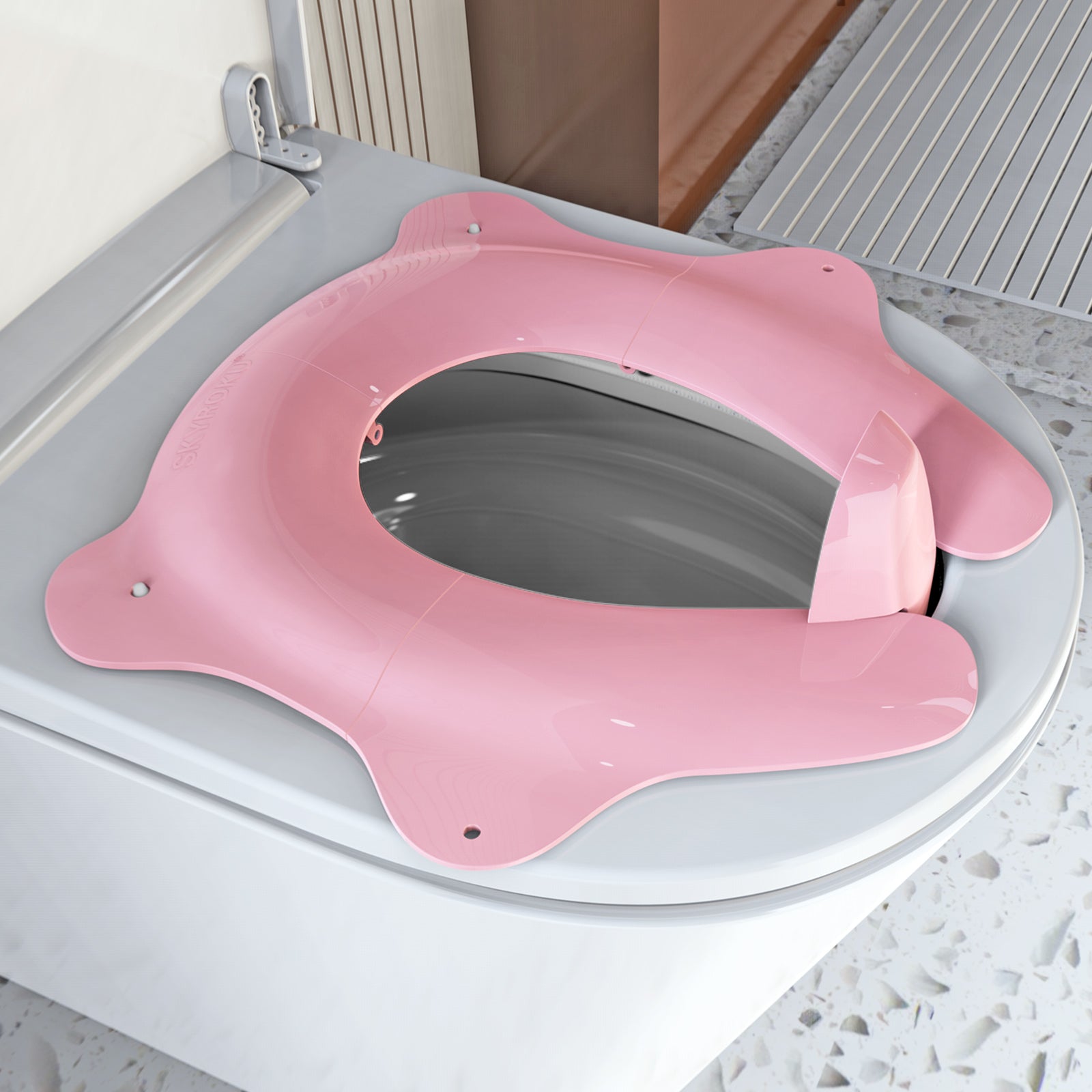 SKYROKU Folding Travel Potty Sitz rosa faltbar
