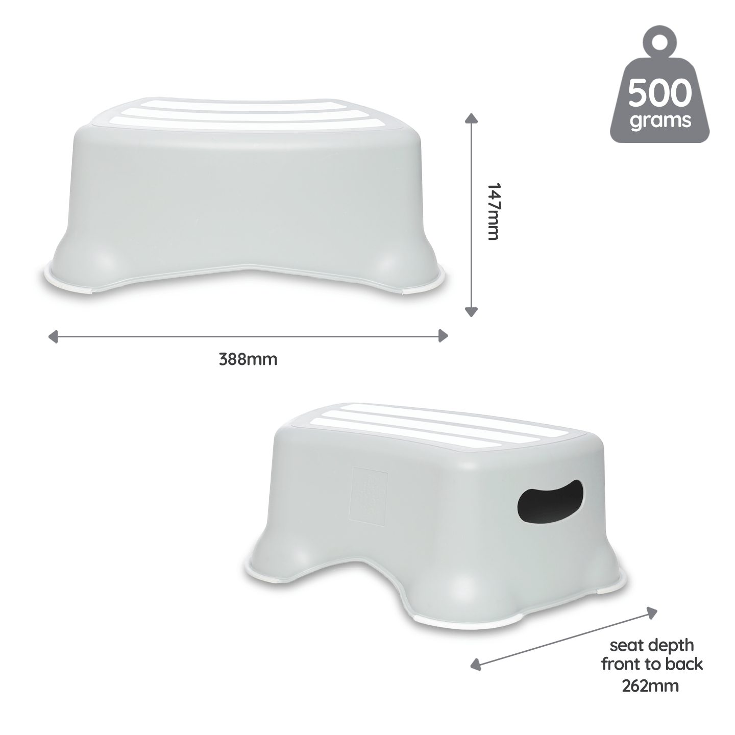 My Carry Potty Pearl Grey Bundle Töpfchen Set mit Sitz Hocker
