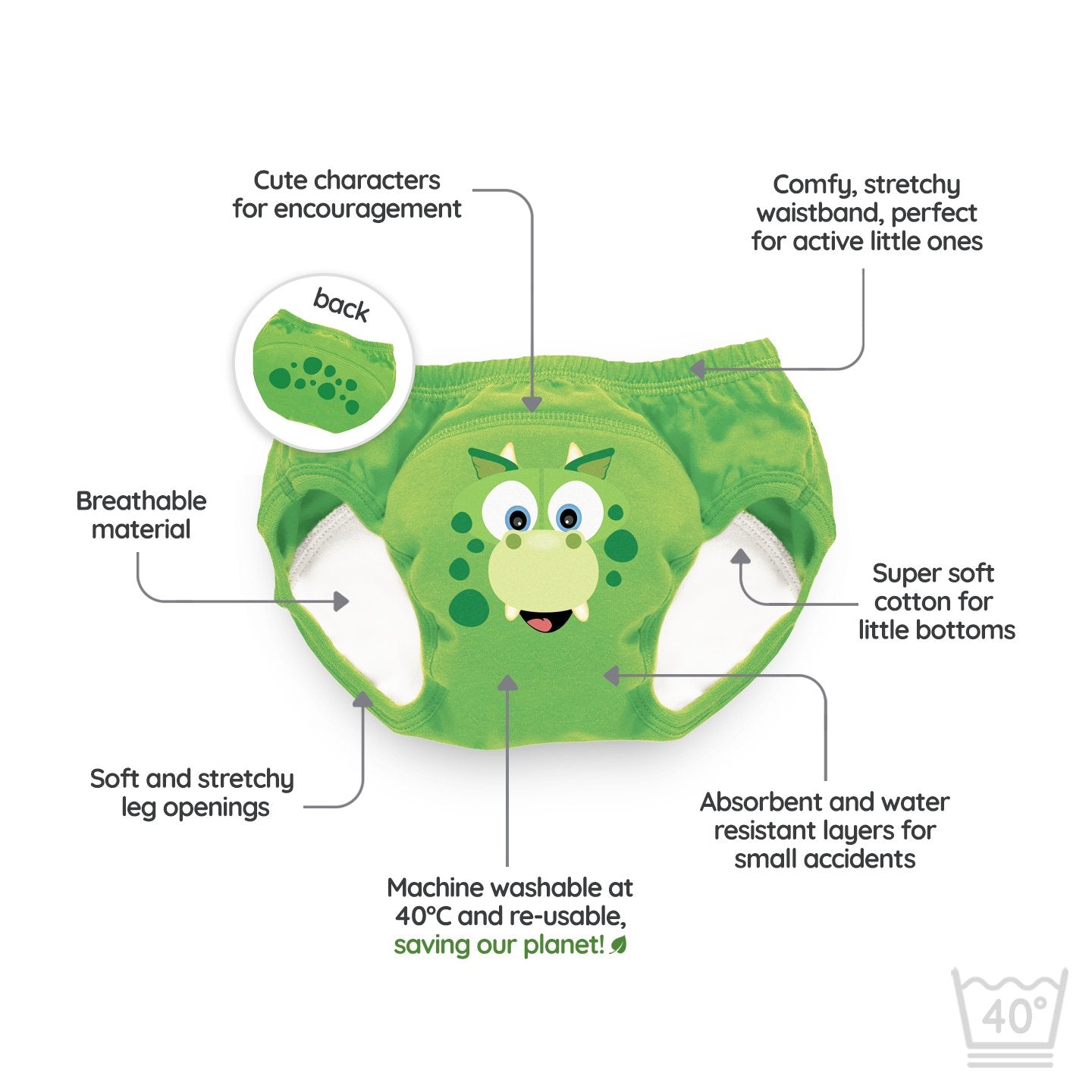 My Carry Potty Dinosaur Töpfchen + Trainingshosen 3er 2-3 Jahre