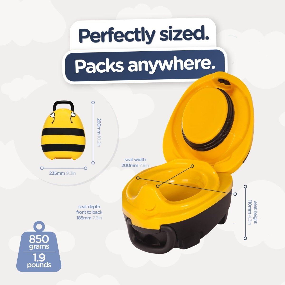 My Carry Potty Bumblebee Reisetöpfchen auslaufsicher