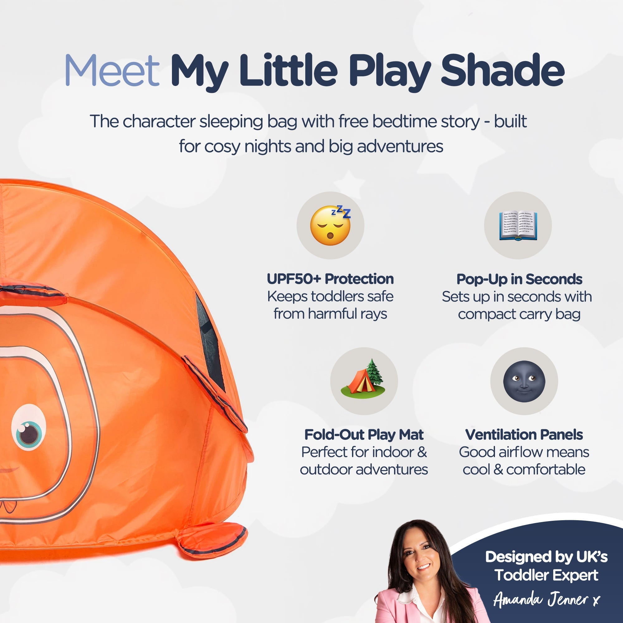 My Carry Potty Play Shade Sonnenschutz Clownfish UPF50+
