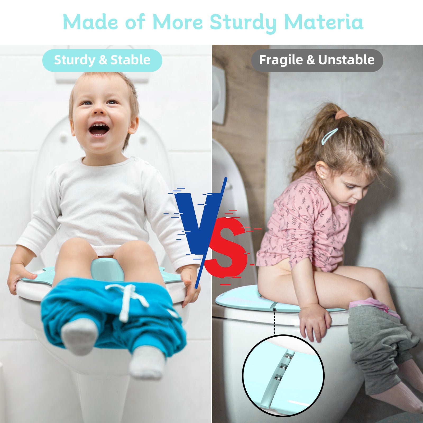 SKYROKU Folding Travel Potty Seat Toilettenaufsatz Blau