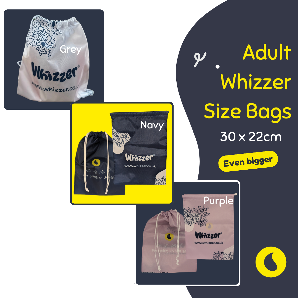 Kiddiwhizz Whizzer wasserdichte Tasche Erwachsene Lila