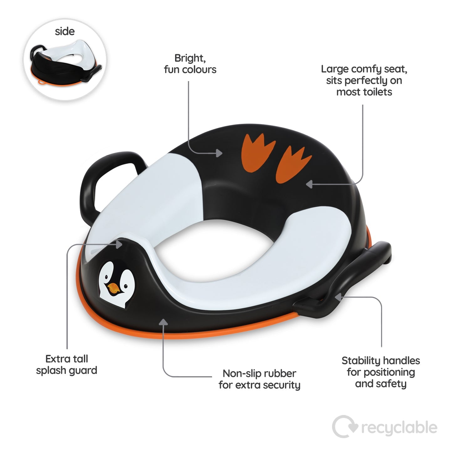 My Carry Potty Pinguin Töpfchen Set mit Sitz, Hocker 2-3 Jahre