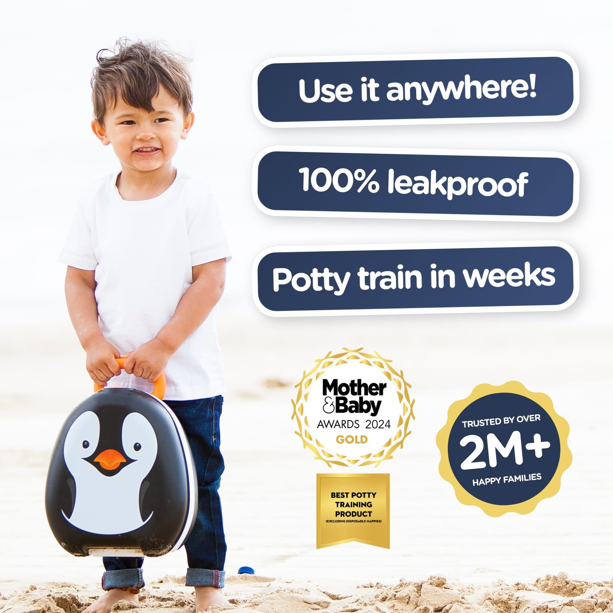 My Carry Potty Penguin Reisetöpfchen mit Deckel auslaufsicher